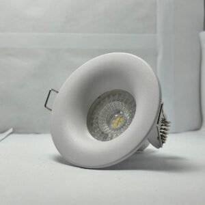 KYRA LED IP65 FIRE RATED FLUTED LED DOWNLIGHT SAND WHITE