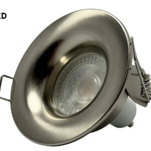 KYRA LED IP65 FIRE RATED FLUTED LED DOWNLIGHT SATIN NICKEL