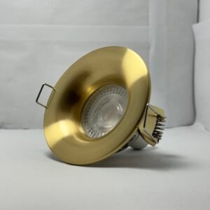 KYRA LED IP65 FIRE RATED FLUTED LED DOWNLIGHT SATIN GOLD
