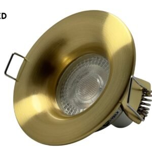 KYRA LED IP65 FIRE RATED FLUTED LED DOWNLIGHT SATIN GOLD