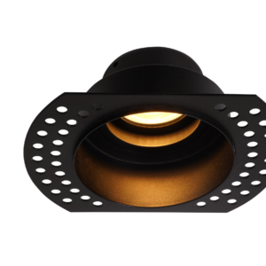 KYRA LED IP65 FIRE RATED ROUND PLASTER IN LED DOWNLIGHT SAND BLACK