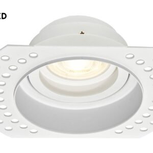 KYRA LED IP20 FIRE RATED TILTABLE ROUND PLASTER IN LED DOWNLIGHT SAND WHITE