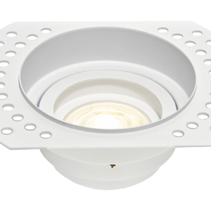 KYRA LED IP20 FIRE RATED TILTABLE ROUND PLASTER IN LED DOWNLIGHT SAND WHITE